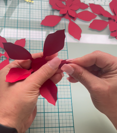 Free Paper Poinsettia Template and Tutorial for Cricut
